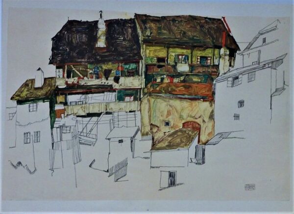 Naar Egon Schiele - Oude huizen in Krumau (Český Krumlov)
