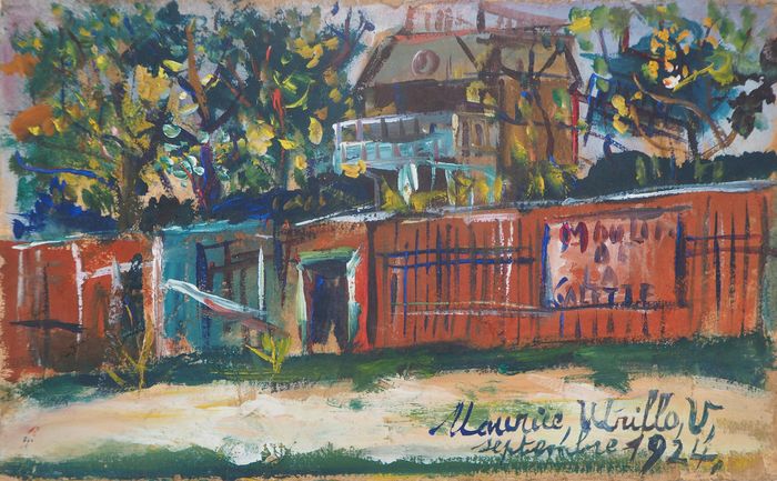 Maurice Utrillo (1883-1955) - Montmartre : le Moulin de la Galette et le Maquis