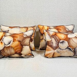 "Total Look" | Pierre Frey "Coquillages" Stoff | Set mit vier Kissen