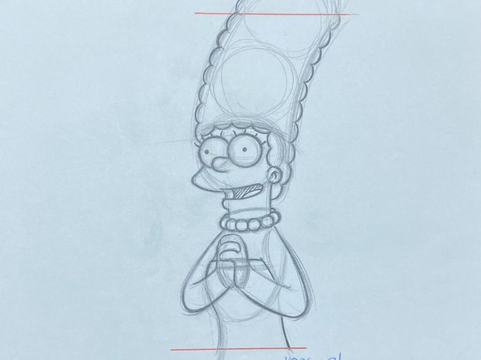 The Simpsons - Original drawing of Marge Simpson