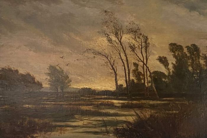 Léon Richet (1847-1907) - Strong wind over the lake