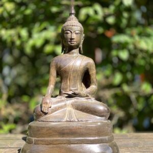 Skulptur - Kupfer - Prachtige zittende Thaise Boeddha - H 44,5cm - Thailand - Ende des 20. Jahrhunderts
