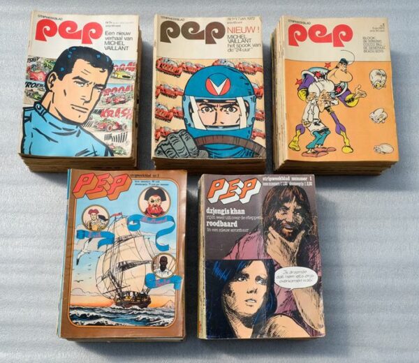 Pep - 5 volledige jaargangen + alle Peptoe's - Geheftet - (1971/1975)