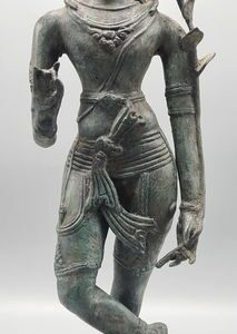 Beeindruckende Statue von Parvati (46 cm) - Bronze - H46cm - Südindien - Ende des 20. Jahrhunderts