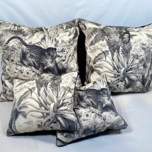 "Total Look" | Manuel Canovas "Salvator Lin" Stoff | Set mit 4 Kissen