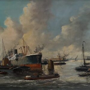 Adri Verveen (1912-1988) - Havengezicht Rotterdam
