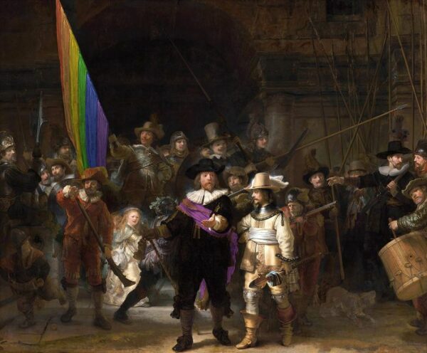 ‘The Pride Watch’ – After Rembrandt’s Night Watch by visual artist Edwin Nikkels - Kunstwerk
