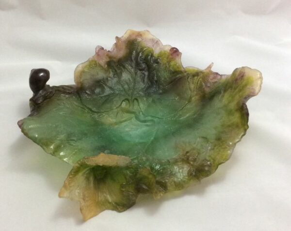 Daum France - 'Nature' Bowl (37cm) - Glasobjekt