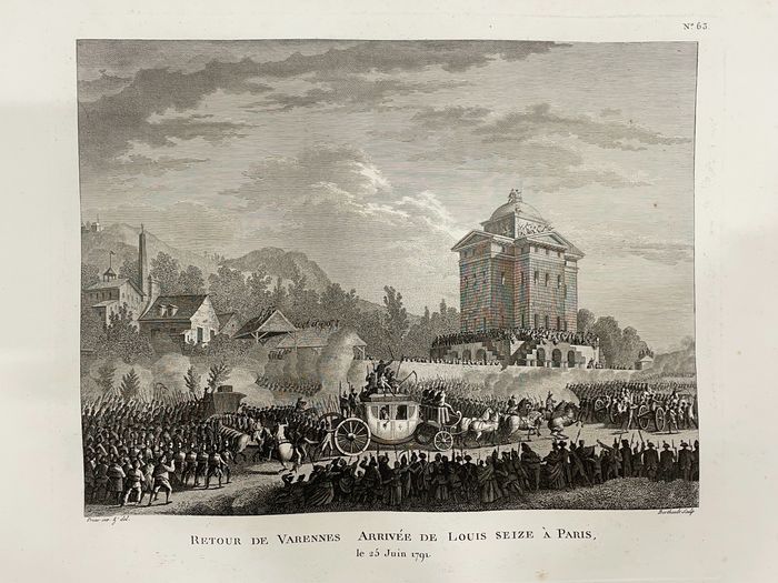 Pierre-Gabriel Berthault (1737-1831) - Révolution Française - Retour de Varennes, arrivée de Louis Seize à Paris le 25 Juin 1791