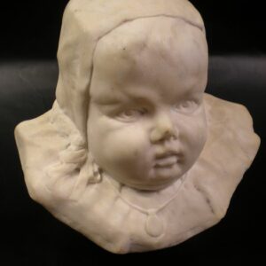Skulptur, Niedliche Kinderbüste Biancale 1907 (1) - Marmor - Anfang des 20. Jahrhunderts